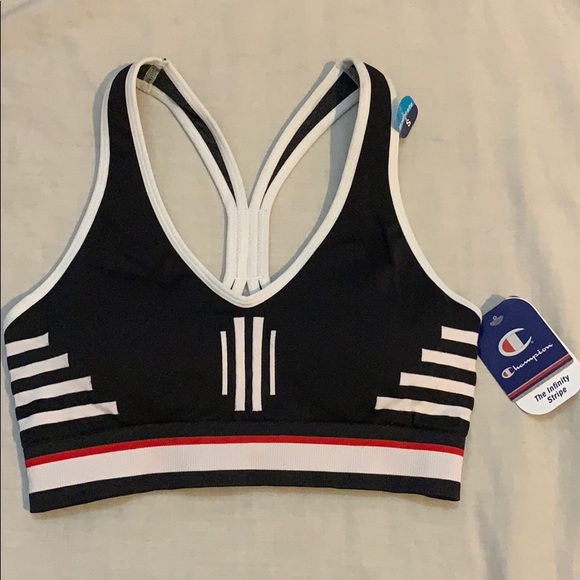Champion Other - 🏋🏼‍♀️Infinity stripe black champion sports bra